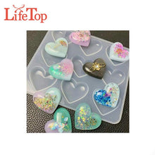 Load image into Gallery viewer, Valentine's Day  Cabochons 9 Cavity Heart