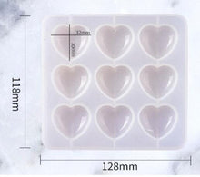 Load image into Gallery viewer, Valentine&#39;s Day  Cabochons 9 Cavity Heart
